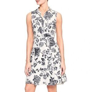 Banana Republic Black and White Button Down Dress